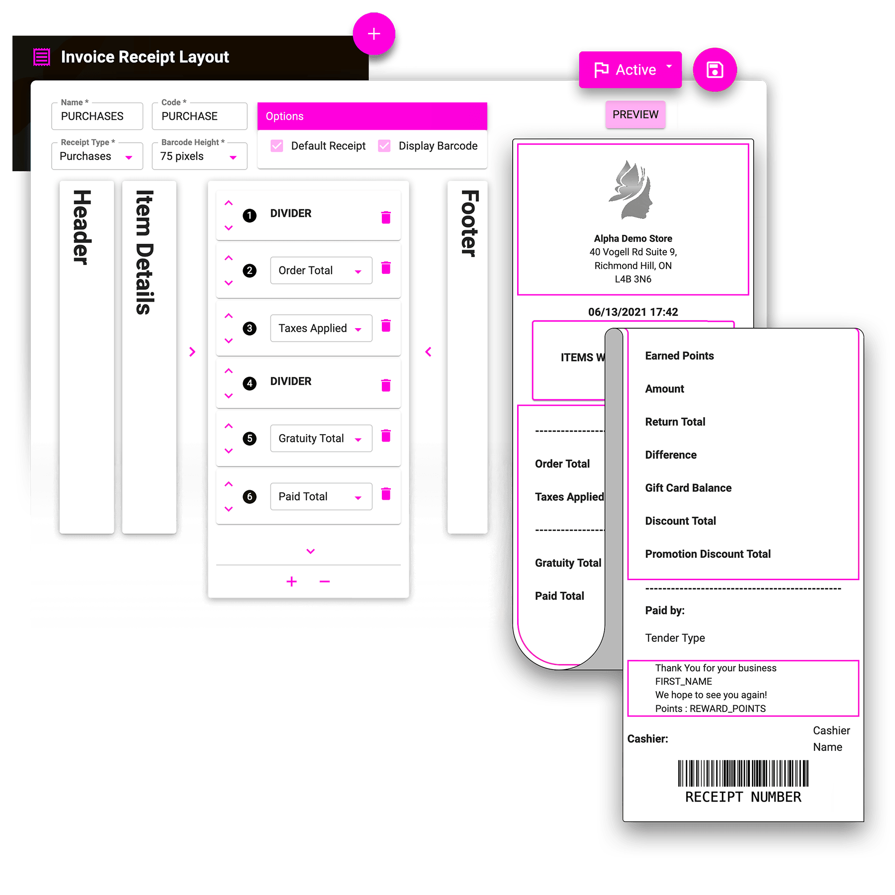 Preparing invoice / receipt in Klickbook